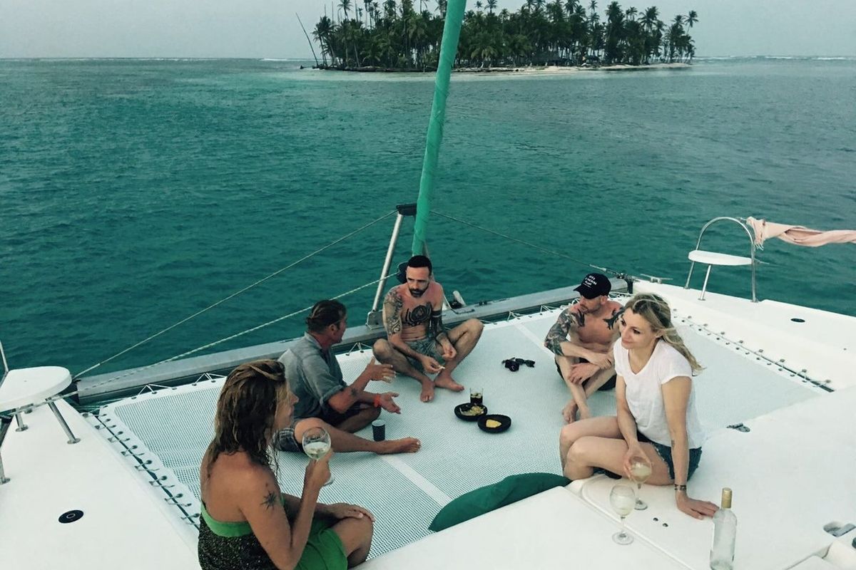 Deck of Ti Kay, a Nautitech Rochefort Nautitech 40 Open catamaran at San Blas, Corazon de Jesus, Panama