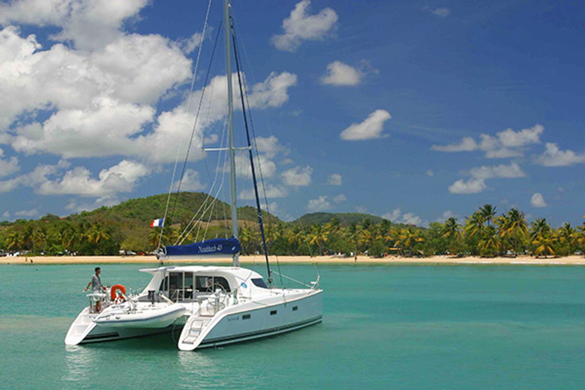 Exterior view of Ti Kay, a Nautitech Rochefort Nautitech 40 Open catamaran at San Blas, Corazon de Jesus, Panama