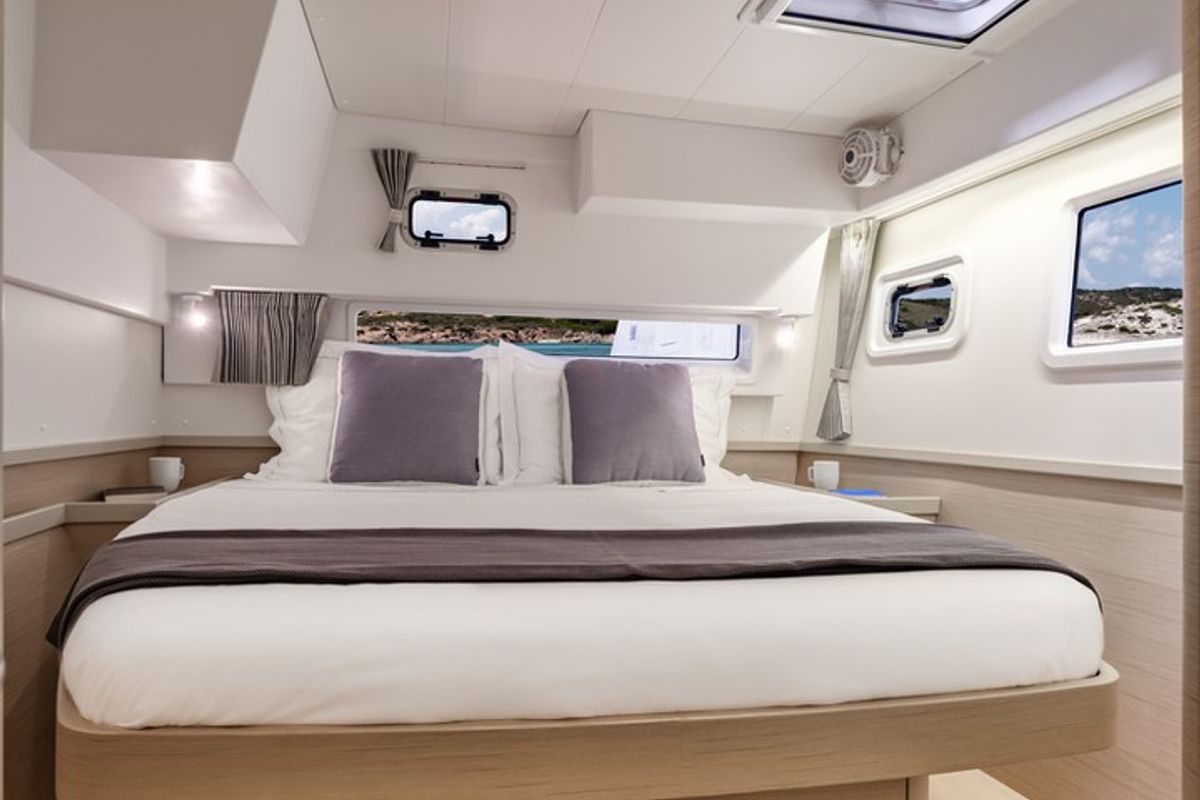Cabin on Mario Bros, a Lagoon 42 catamaran at Seget Donji, Croatia