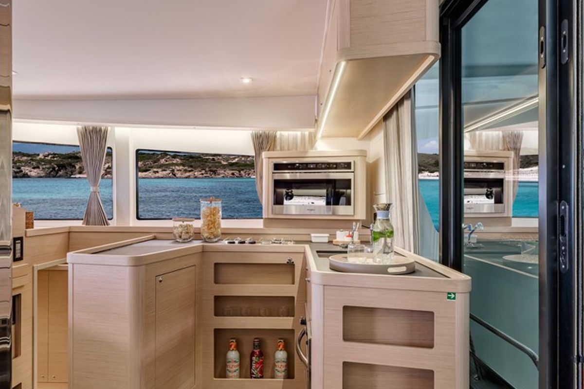 Galley of Mario Bros, a Lagoon 42 catamaran at Seget Donji, Croatia