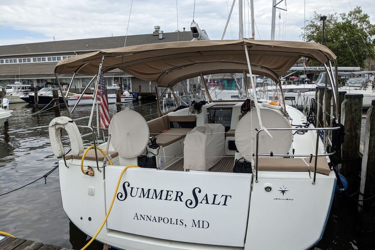 Exterior view of Summer Salt, a Jeanneau Sun Odyssey 440 sailboat at Chesapeake, United States