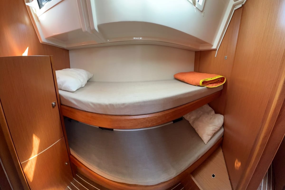 Cabin on Silver I, a Bavaria C45 sailboat at Municipal Unit of Palairos, Greece