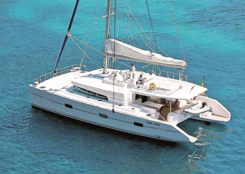 Exterior view of Bacchus, a Catlante catamarans Catlante 600 catamaran at Eden Island Marina, Seychelles