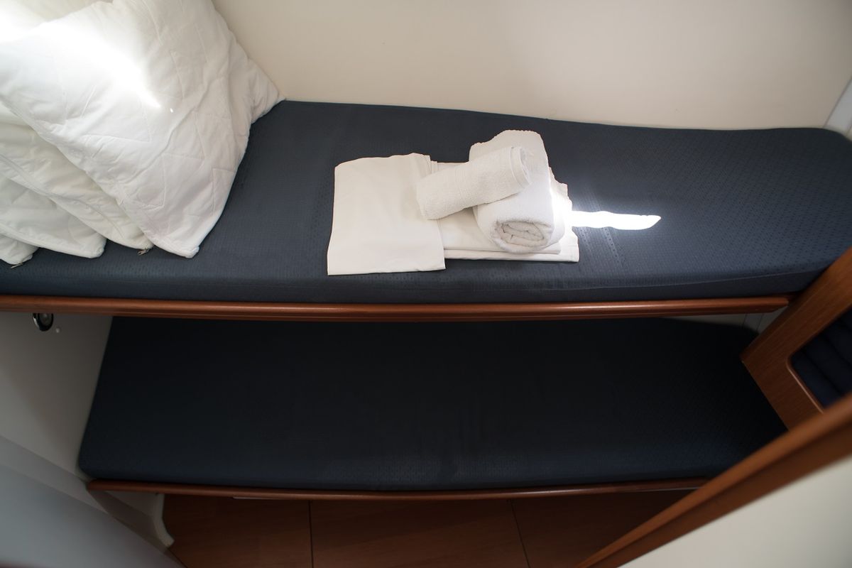 Cabin on GEORGE'S, a Beneteau Cyclades 43.4 sailboat at Municipal Unit of Lefkada, Greece
