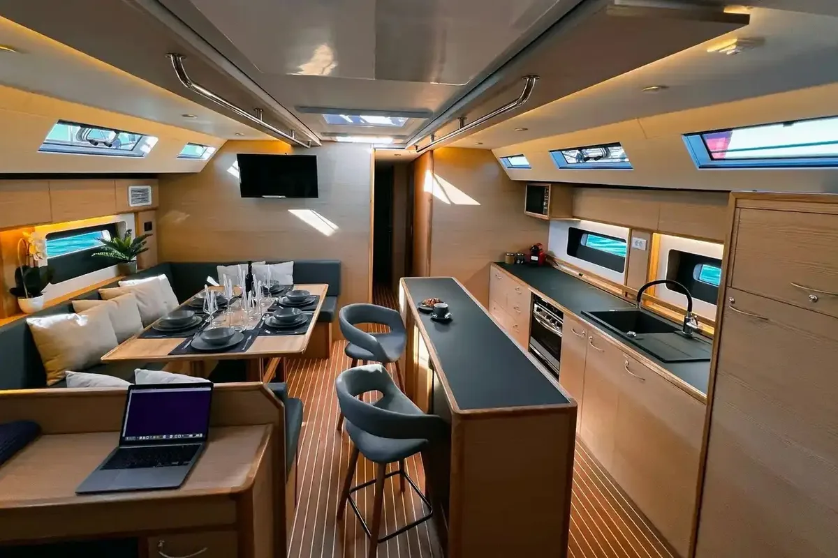 Galley of Marcus D&D Kufner 57, a D&D Kufner 57 sailboat at Grad Trogir, Croatia