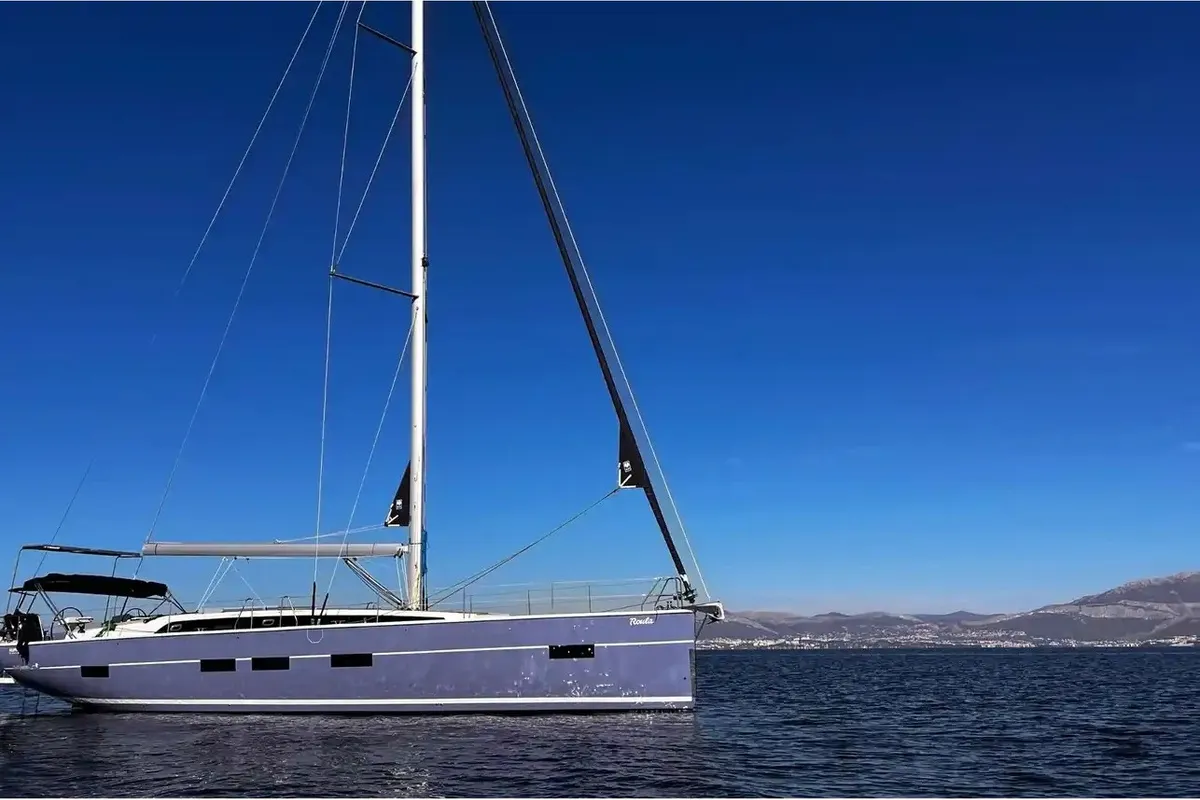 Exterior view of Marcus D&D Kufner 57, a D&D Kufner 57 sailboat at Grad Trogir, Croatia