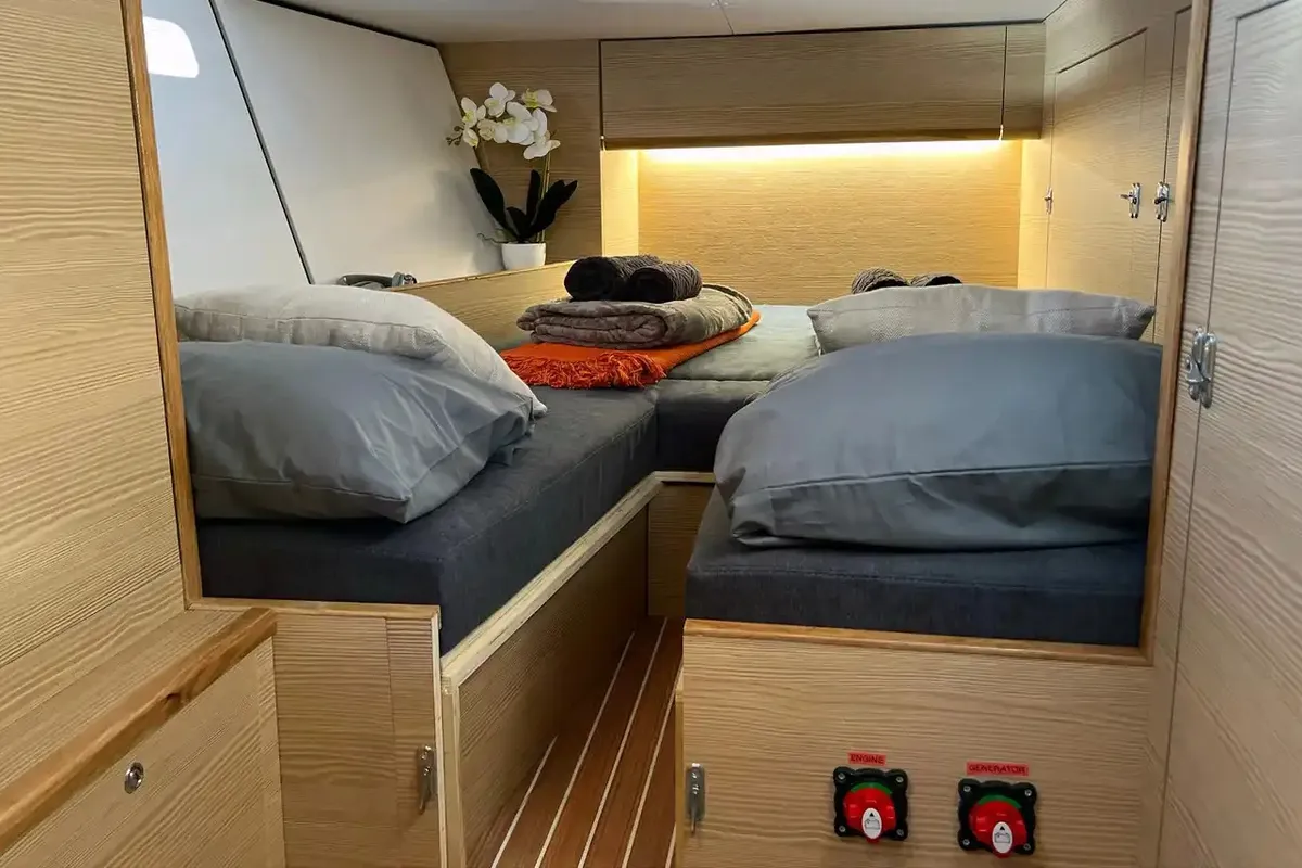 Cabin on Marcus D&D Kufner 57, a D&D Kufner 57 sailboat at Grad Trogir, Croatia
