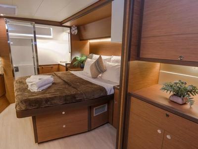 Cabin on Daphne, a Lagoon 52 F catamaran at Fethiye, Turkey