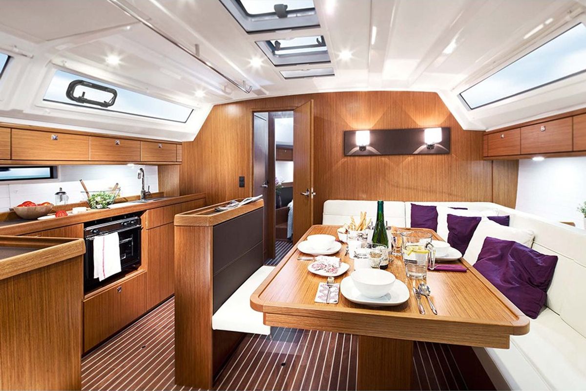 Salon of Capricorn, a Bavaria Cruiser 46 sailboat at Općina Sukošan, Croatia