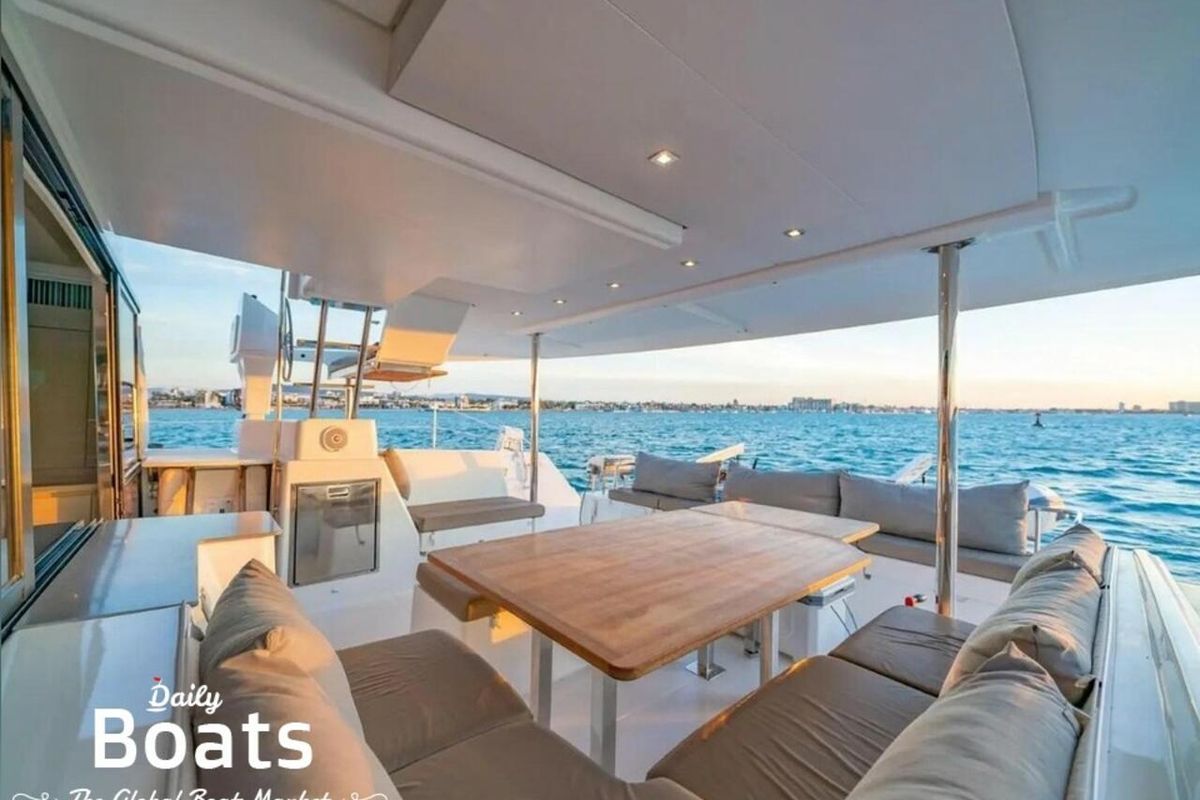 Deck of Balam, a Fountaine Pajot Saba 50 catamaran at La Paz, Mexico