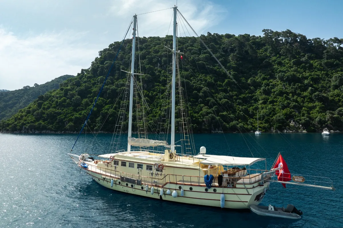 Exterior view of Memo, a Custom Made Memo yacht at Bodrum, Turkey