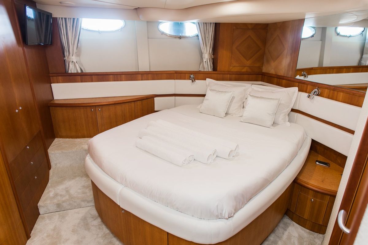 Cabin on Senza Parole, a Aicon 56 yacht at Podstrana - Miljevac, Croatia
