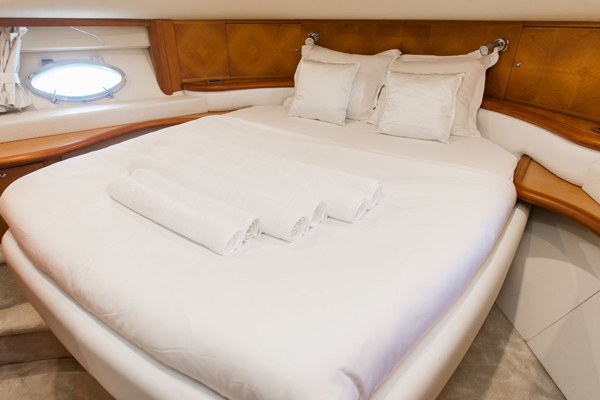 Cabin on Senza Parole, a Aicon 56 yacht at Podstrana - Miljevac, Croatia