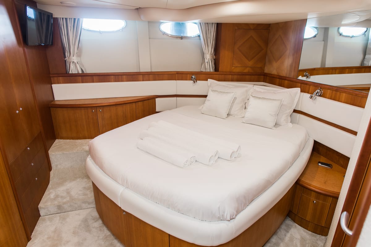 Cabin on Senza Parole, a Aicon 56 yacht at Podstrana - Miljevac, Croatia