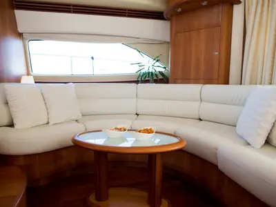Salon of Senza Parole, a Aicon 56 yacht at Podstrana - Miljevac, Croatia