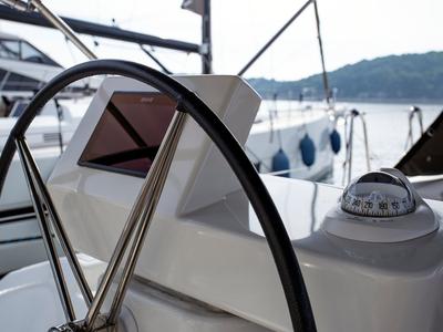 Cockpit of Nerthag, a Dufour 520 GL sailboat at Grad Pula, Croatia