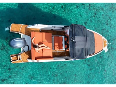 Aquaholic, a Gulet Protagon 25 motorboat at Αμμουλιανή, Greece