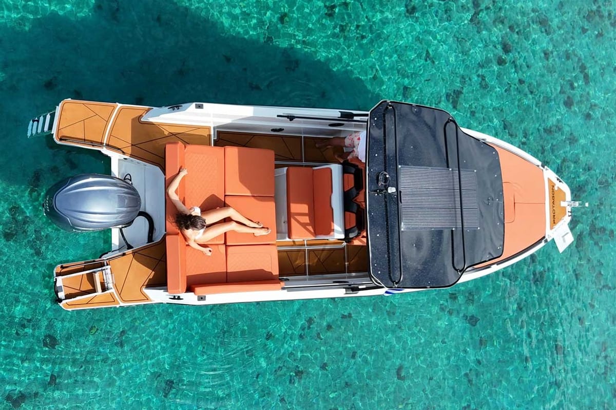 Aquaholic, a Gulet Protagon 25 motorboat at Αμμουλιανή, Greece