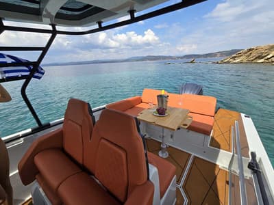 Aquaholic, a Gulet Protagon 25 motorboat at Αμμουλιανή, Greece