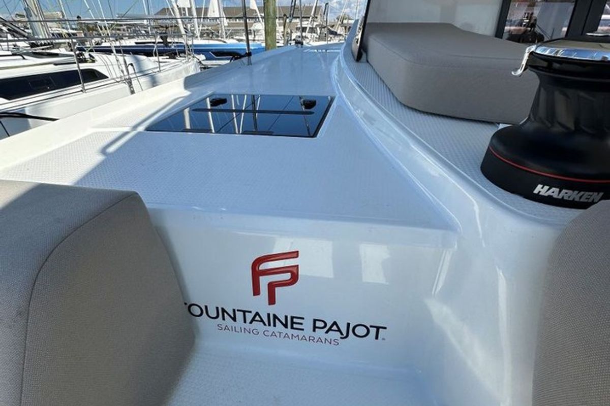 Selah, a Fountaine Pajot FP 44 Maestro catamaran at Road Town, British Virgin Islands