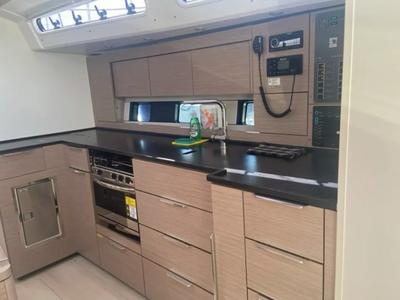 Galley of Okeanida, a Hanse Yachts Hanse 460 sailboat at Lavreotiki Municipal Unit, Greece