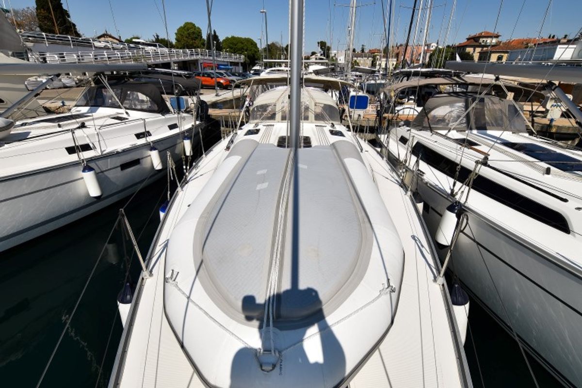 Deck of Chill Bill, a Bavaria Cruiser 41 sailboat at Zadar, Croatia