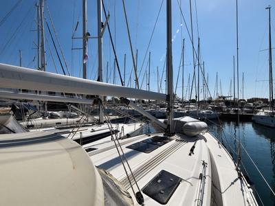 Deck of Chill Bill, a Bavaria Cruiser 41 sailboat at Zadar, Croatia