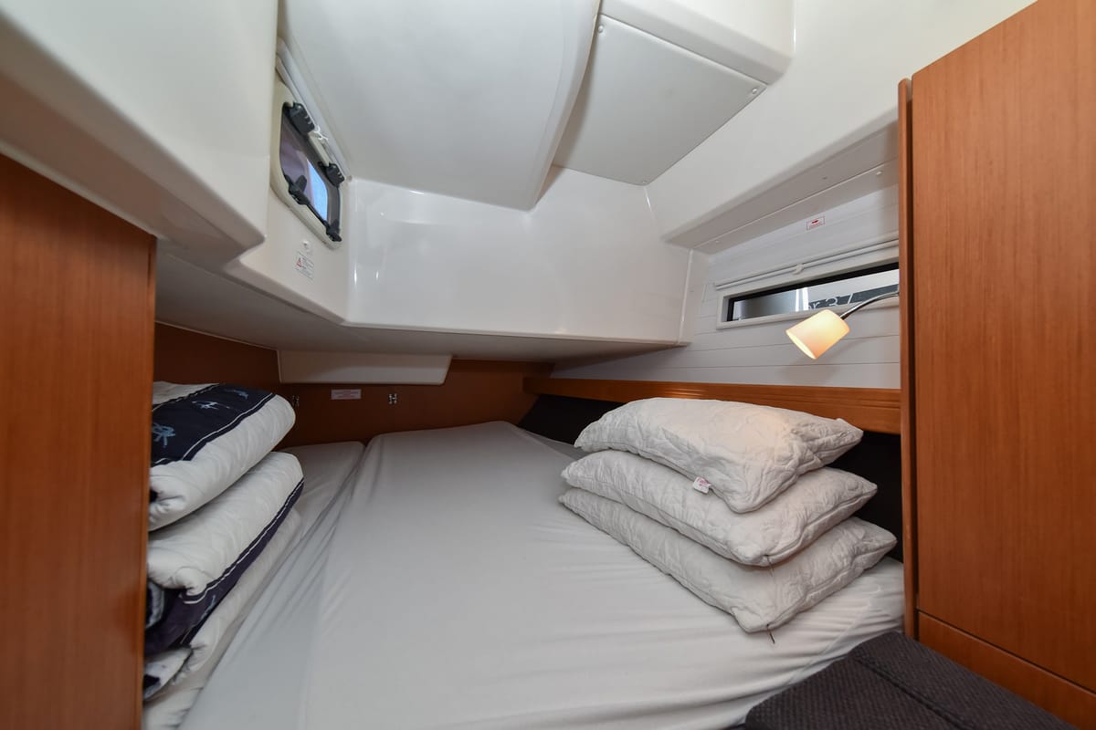Cabin on Chill Bill, a Bavaria Cruiser 41 sailboat at Zadar, Croatia