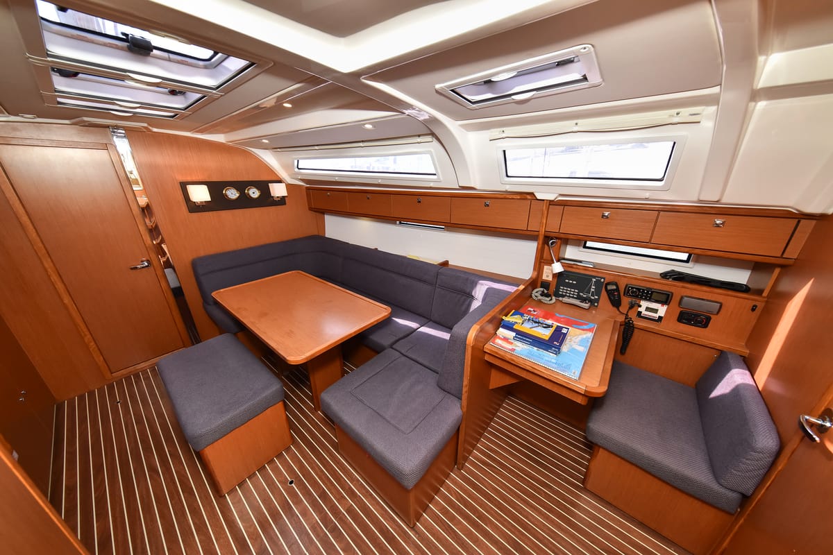 Salon of Chill Bill, a Bavaria Cruiser 41 sailboat at Zadar, Croatia