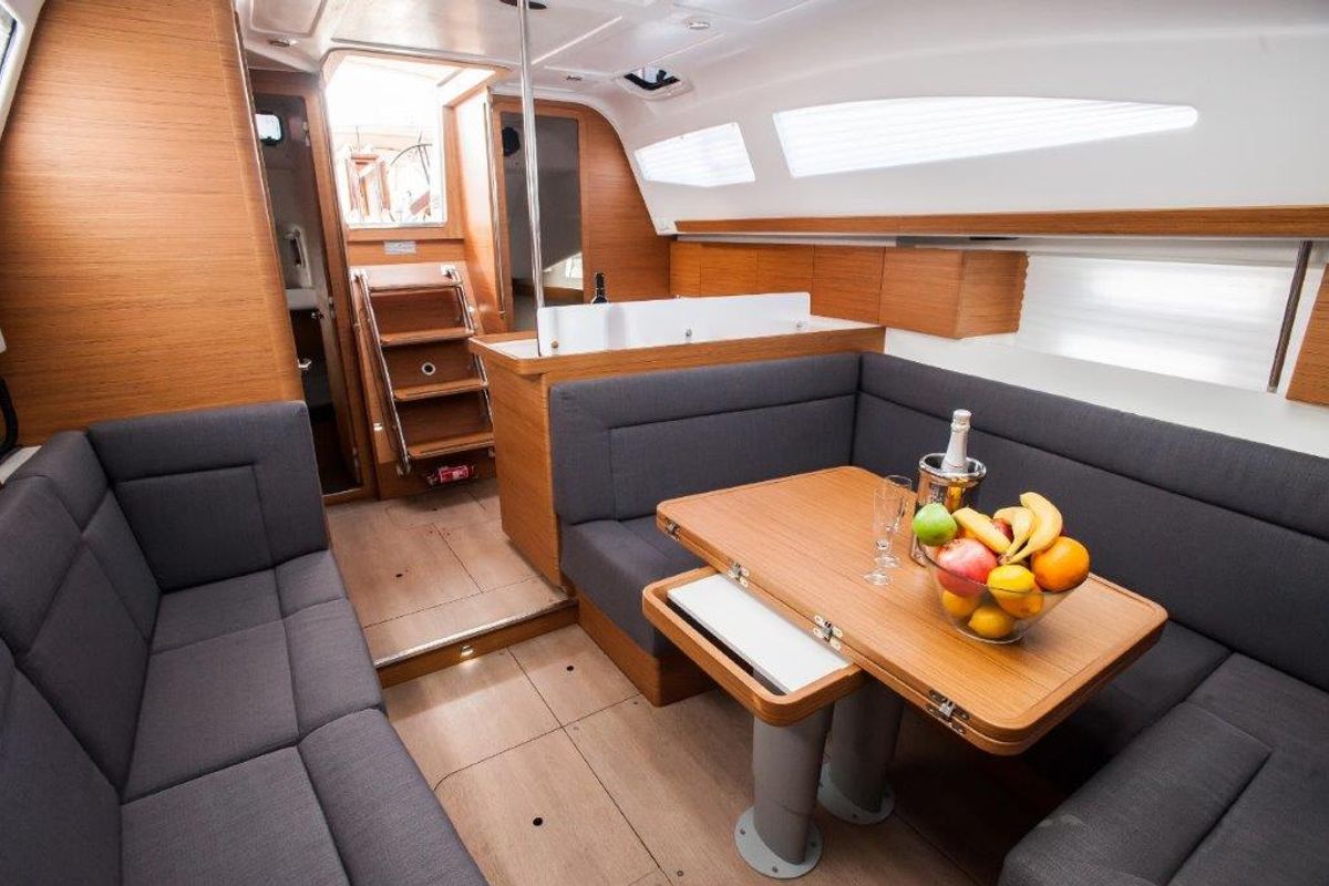 Salon of Stardust, a Elan Impression 40 sailboat at Zadar, Croatia