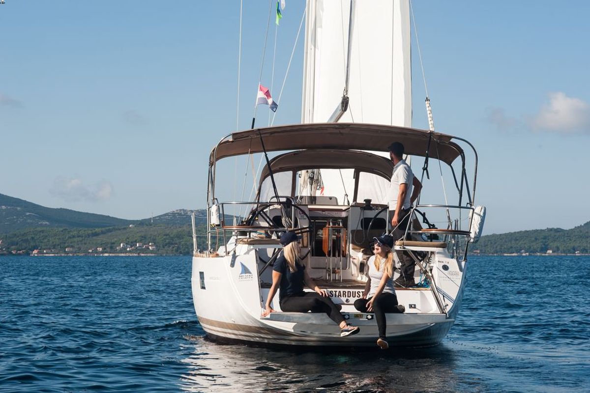 Exterior view of Stardust, a Elan Impression 40 sailboat at Zadar, Croatia