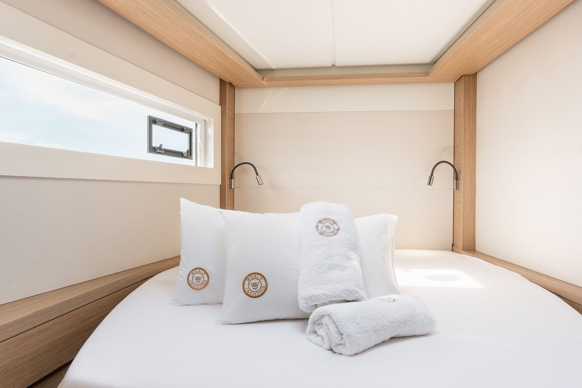 Cabin on Poseidon, a Lagoon 46 catamaran at Grad Šibenik, Croatia