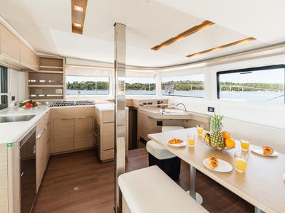Galley of Poseidon, a Lagoon 46 catamaran at Grad Šibenik, Croatia
