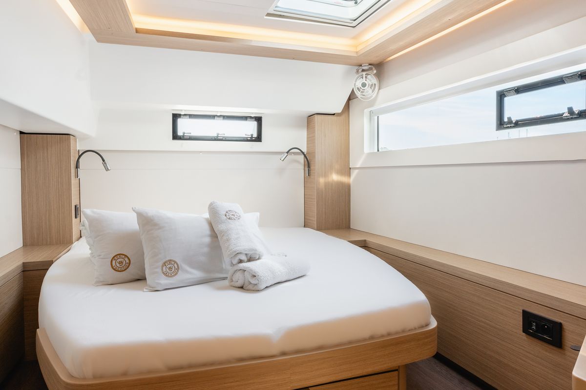 Cabin on Poseidon, a Lagoon 46 catamaran at Grad Šibenik, Croatia