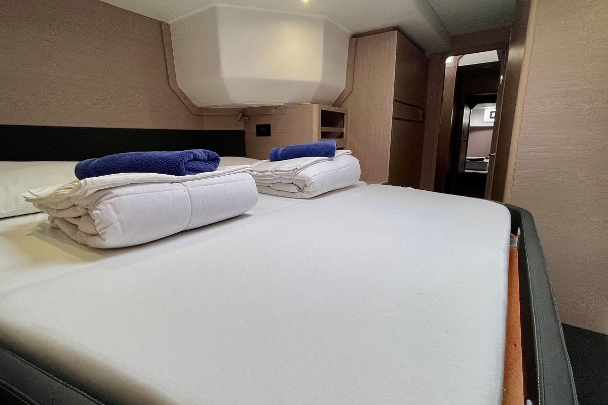 Cabin on Mojito, a Dufour 48 Catamaran catamaran at Pirovac, Croatia