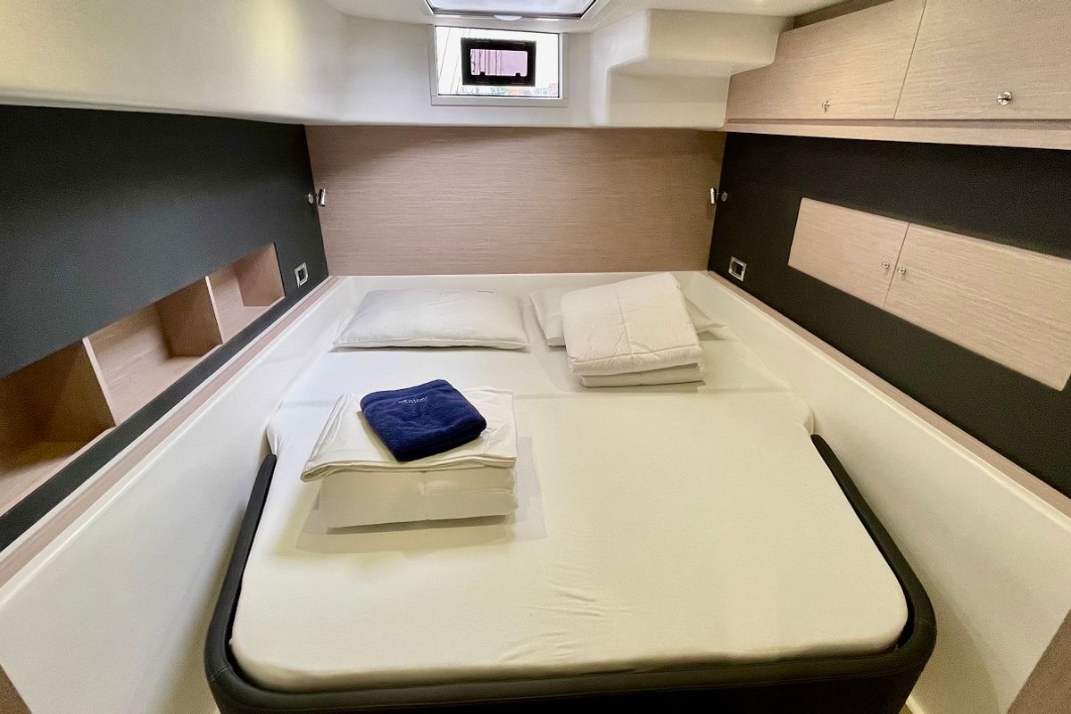 Cabin on Mojito, a Dufour 48 Catamaran catamaran at Pirovac, Croatia