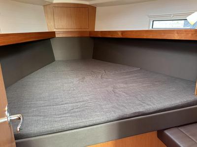 Cabin on Tiger, a Bavaria Cruiser 37 sailboat at Flensburg, Germany