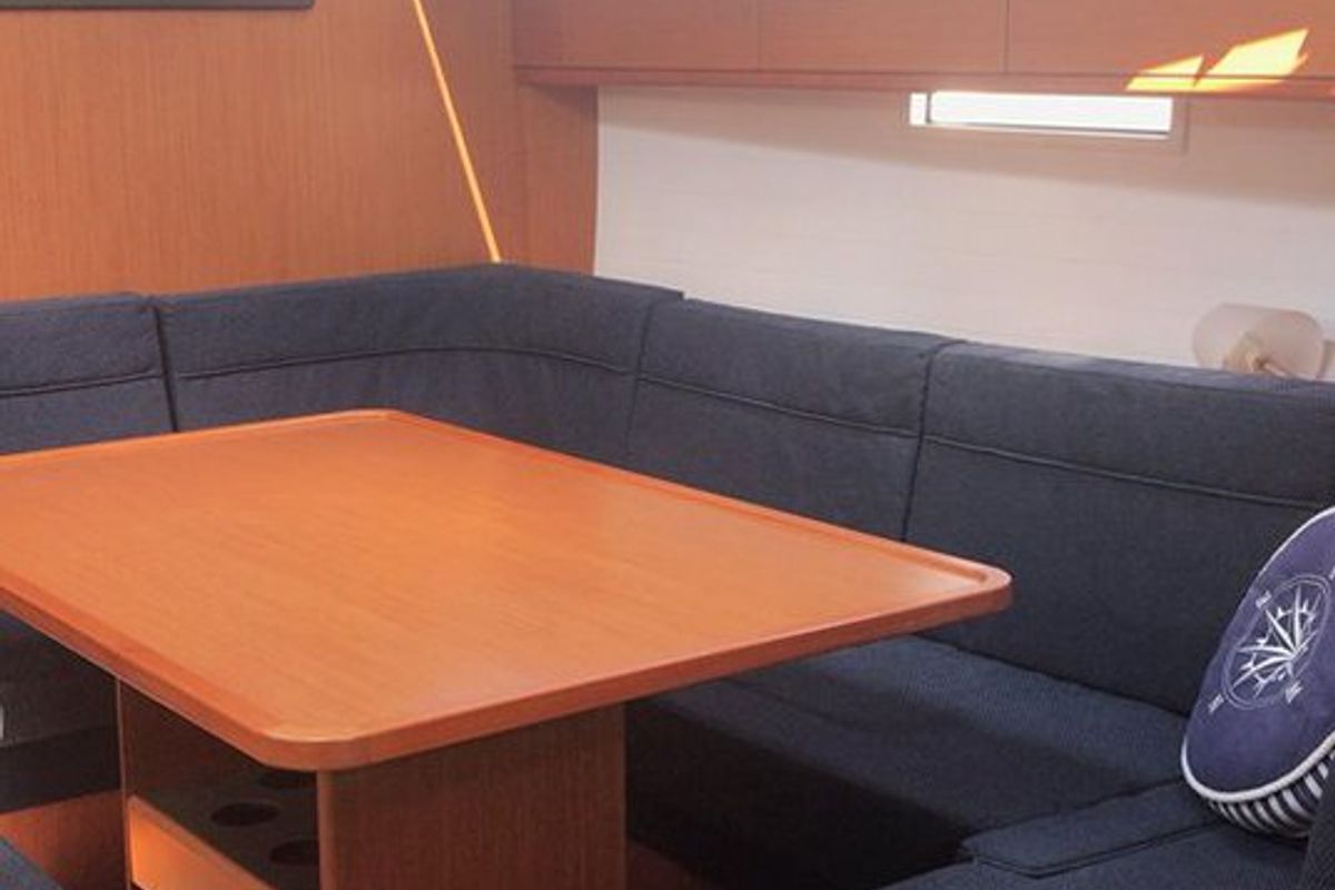 Salon of Apollon, a Bavaria Cruiser 51 sailboat at Athens, Greece