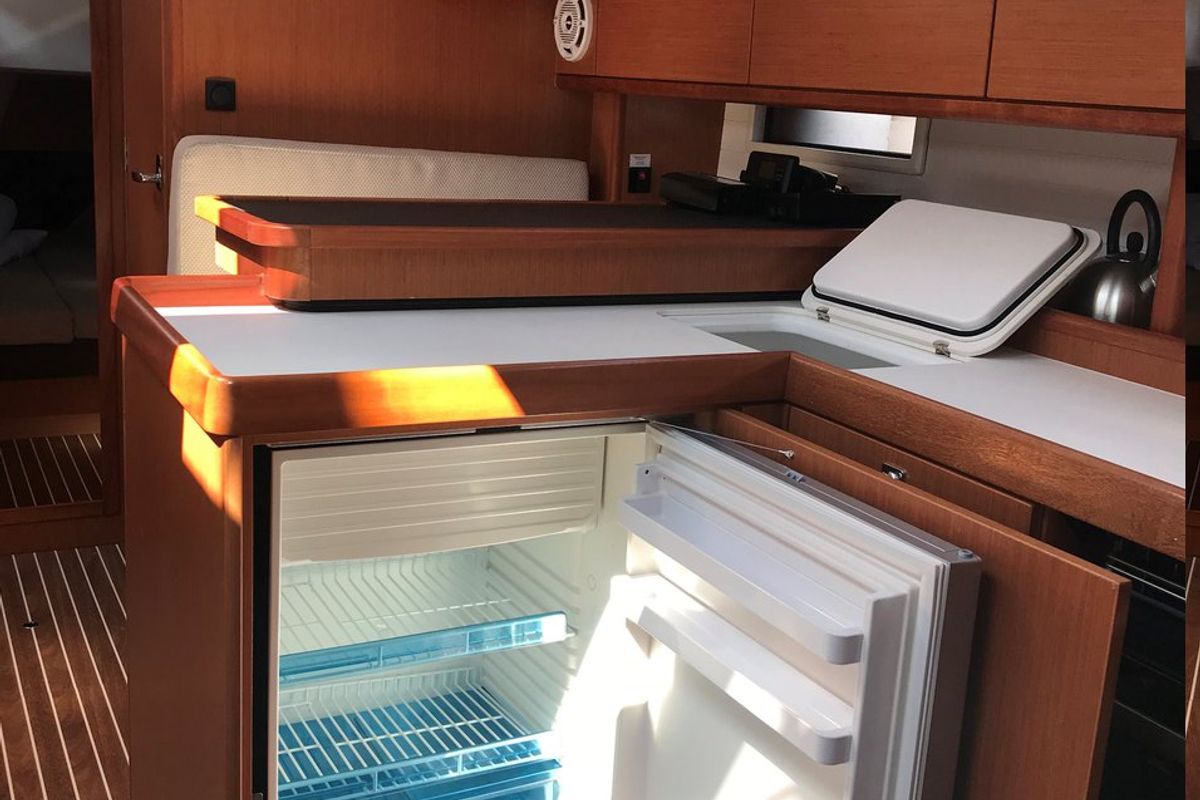 Galley of Apollon, a Bavaria Cruiser 51 sailboat at Athens, Greece