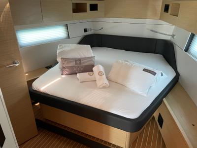 Cabin on Rubi, a Hanse Yachts Hanse 460 sailboat at Grad Šibenik, Croatia