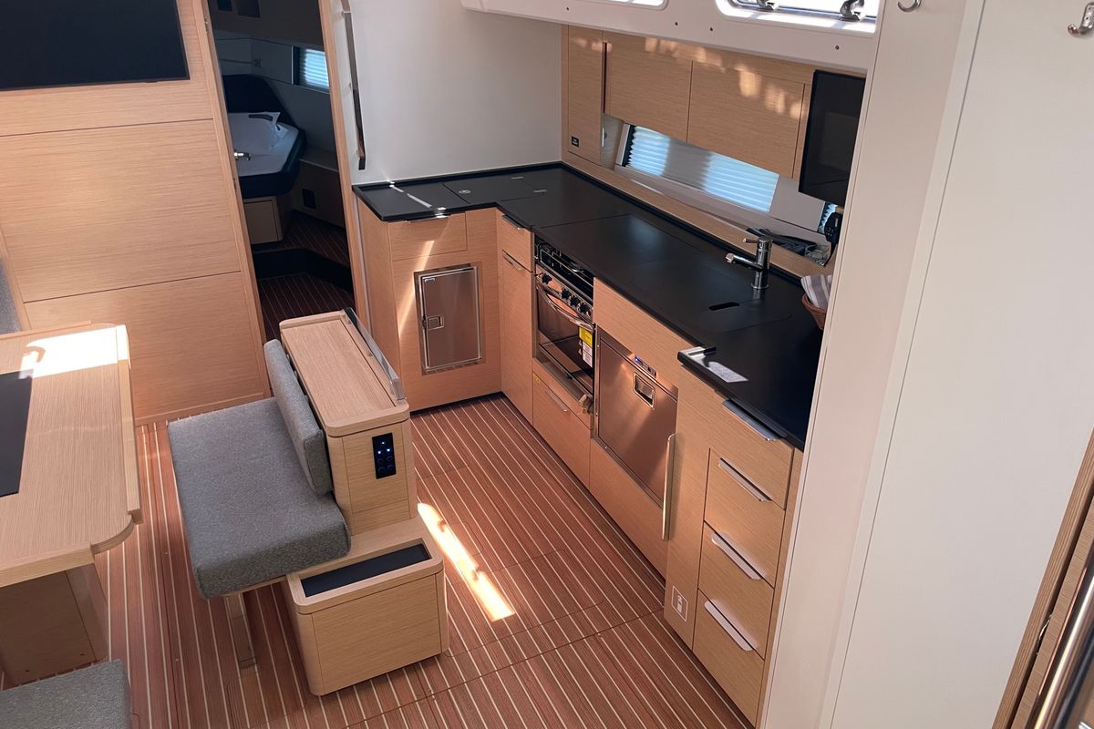 Galley of Rubi, a Hanse Yachts Hanse 460 sailboat at Grad Šibenik, Croatia