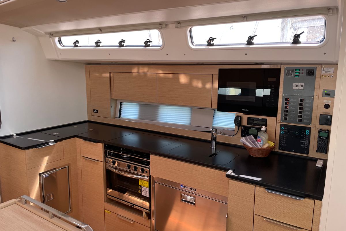 Galley of Rubi, a Hanse Yachts Hanse 460 sailboat at Grad Šibenik, Croatia