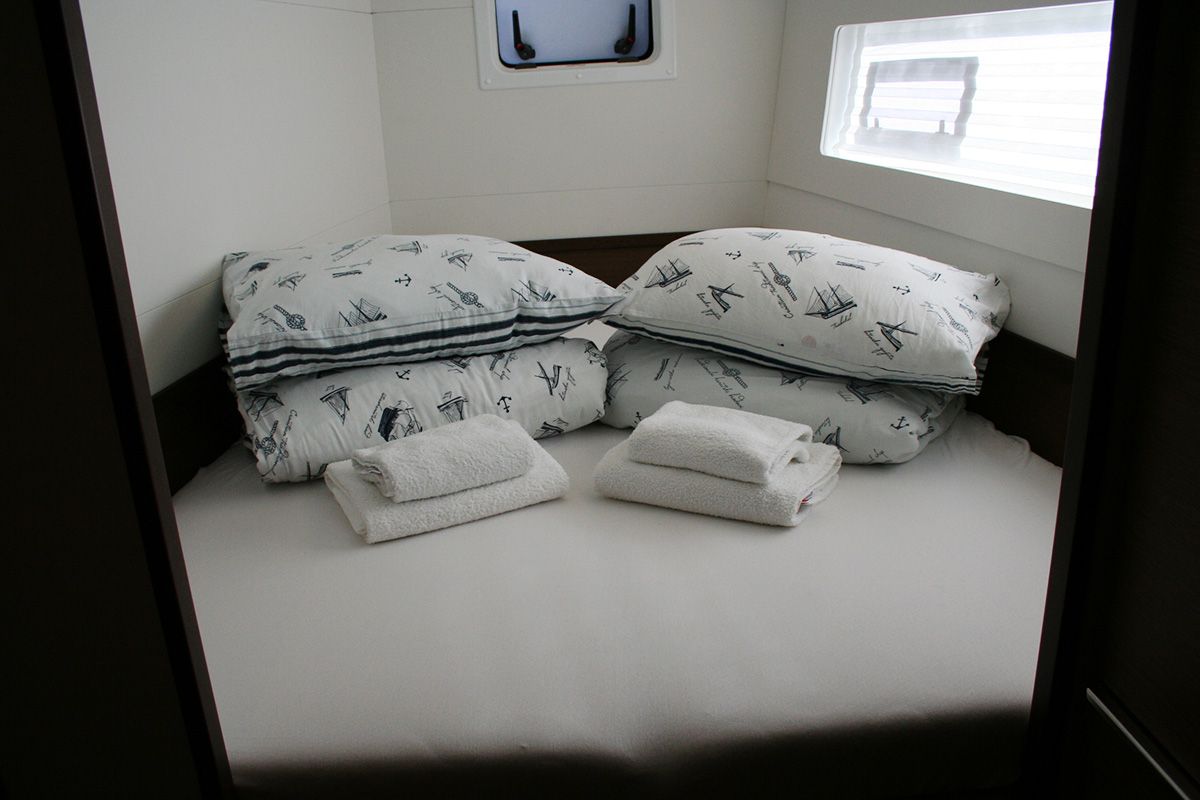 Cabin on The Dove , a Lagoon 40 catamaran at Dubrovnik, Croatia