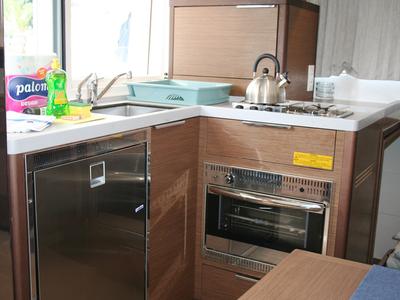 Galley of The Dove , a Lagoon 40 catamaran at Dubrovnik, Croatia