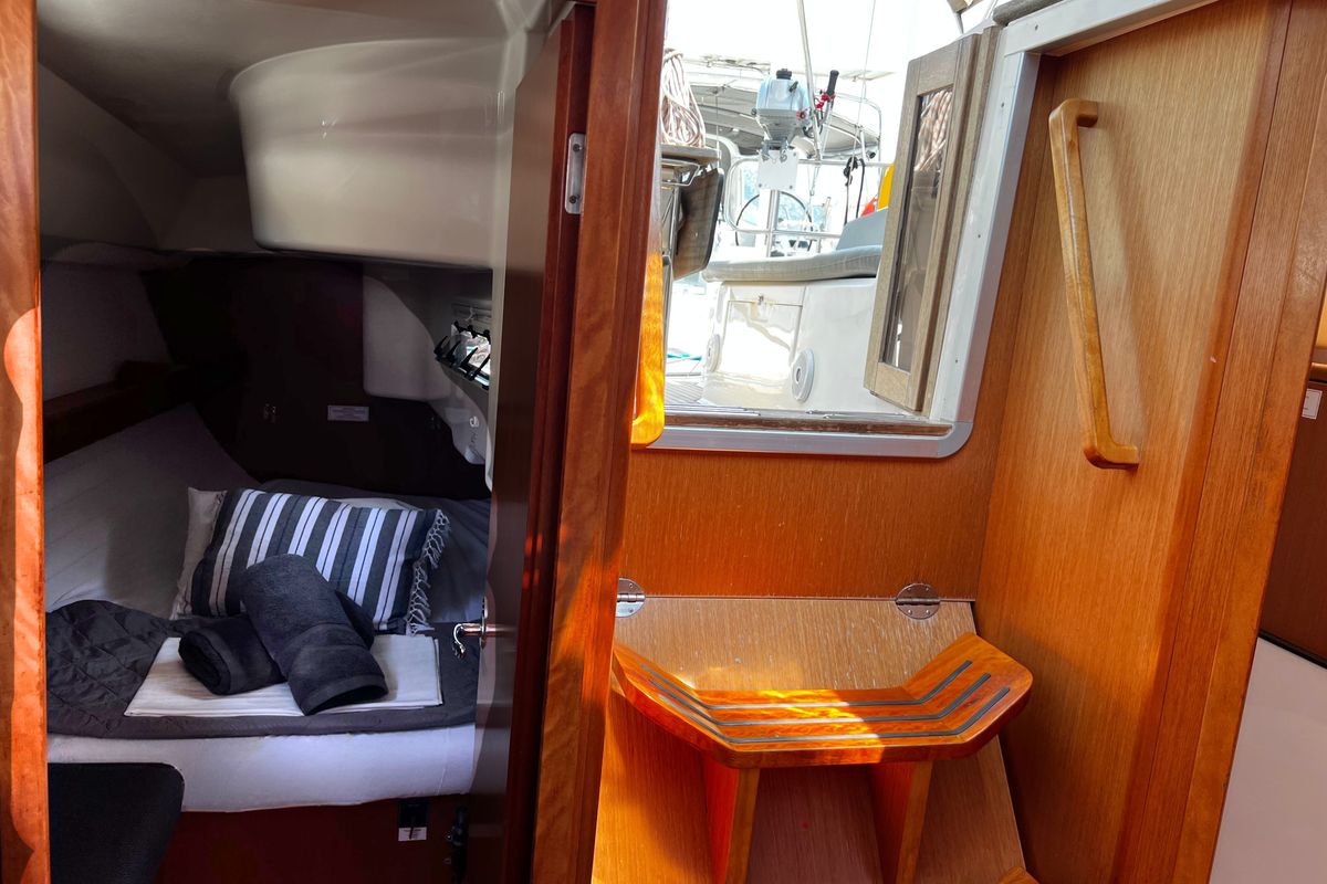 Cabin on BRIZO, a Bavaria 33 Cruiser sailboat at Municipal Unit of Ellomenos, Greece