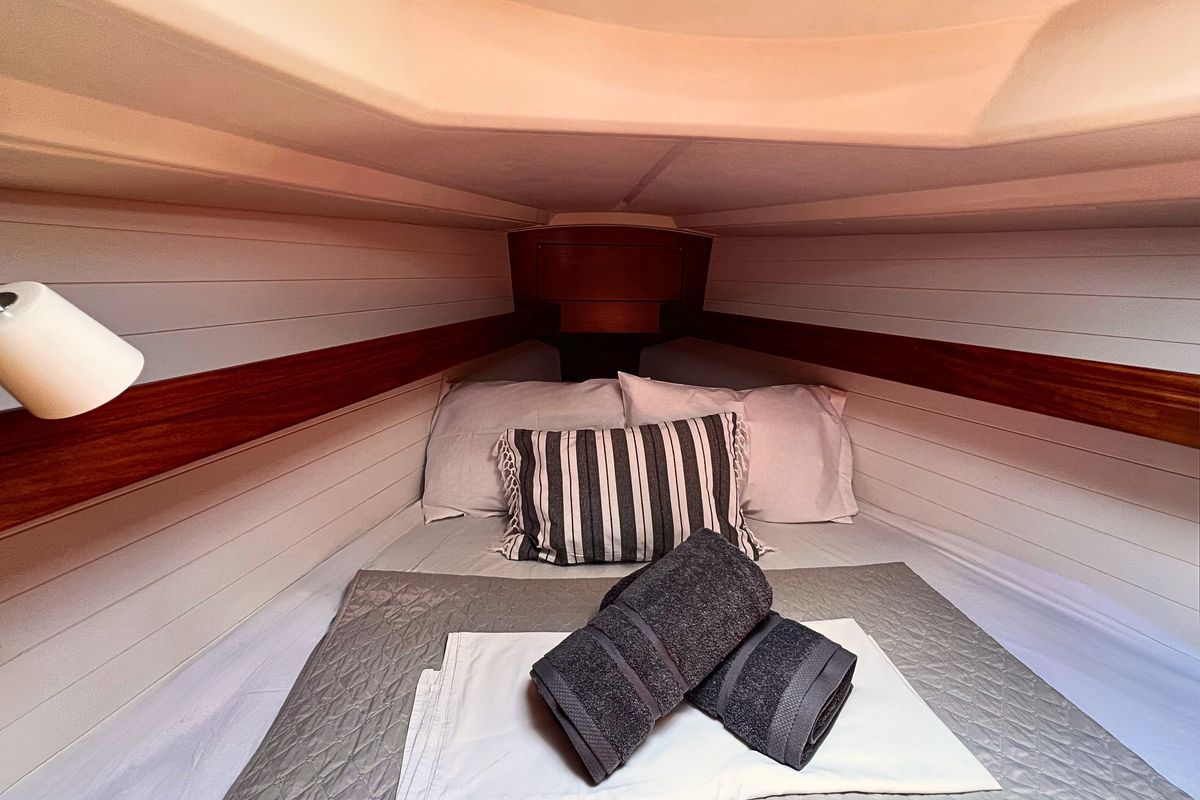 Cabin on BRIZO, a Bavaria 33 Cruiser sailboat at Municipal Unit of Ellomenos, Greece
