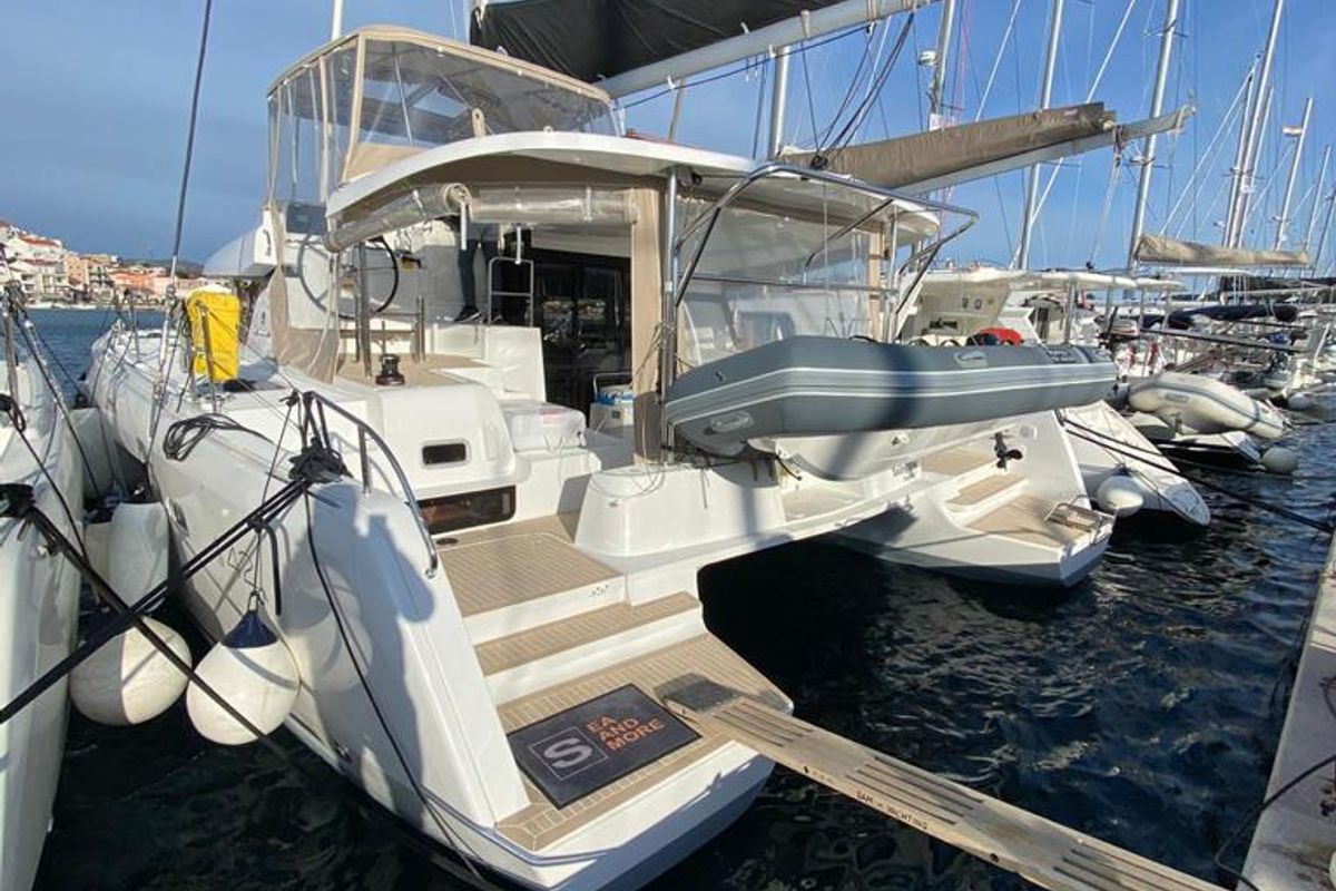 Exterior view of Sailing Breeze, a Lagoon 42 OW catamaran at Općina Rogoznica, Croatia