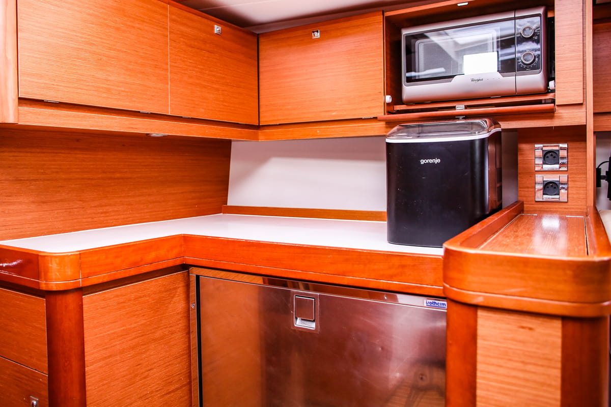 Galley of Notus, a Dufour 520 GL sailboat at Primošten, Croatia