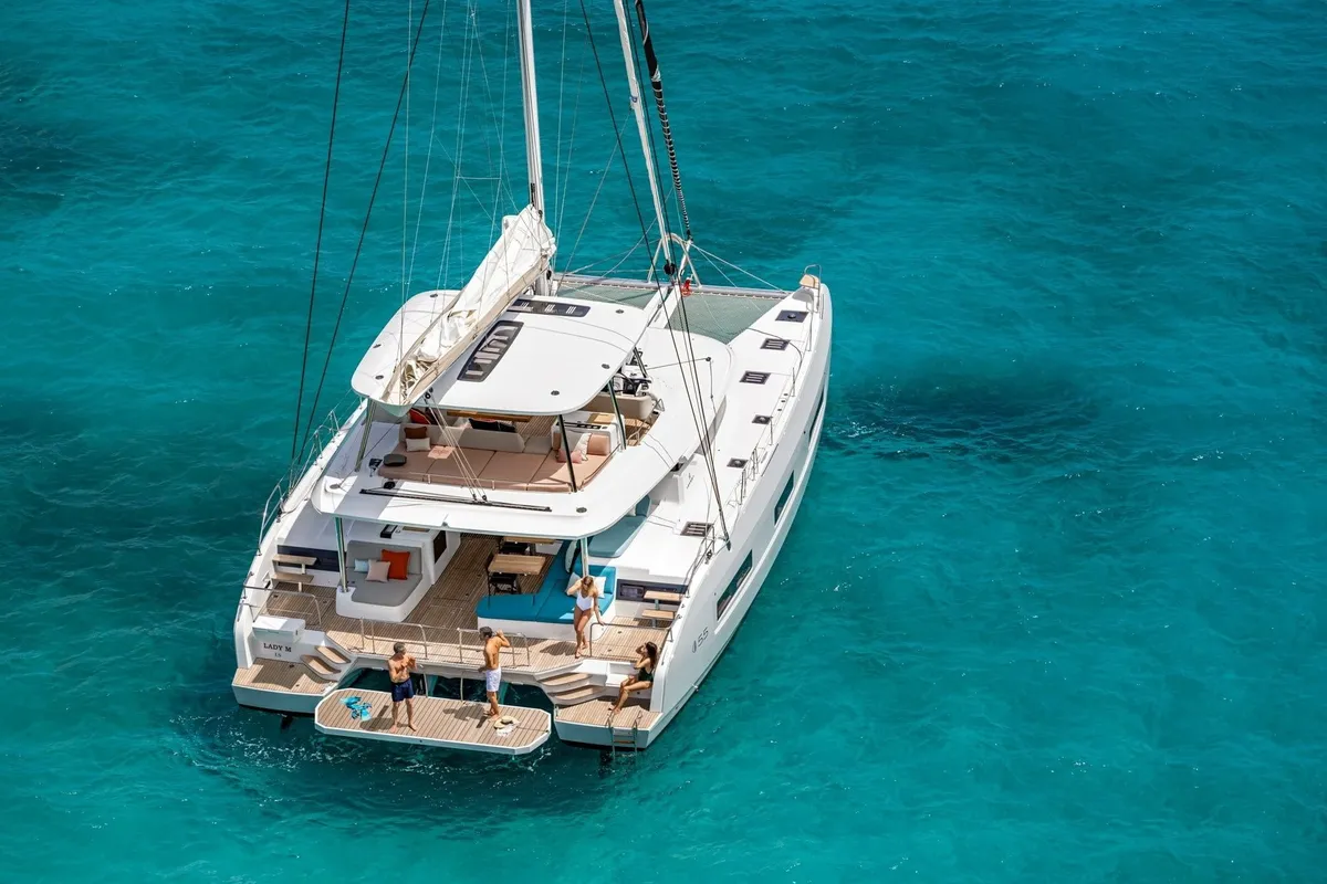 New, a Lagoon Lagoon 55 catamaran at Seget Donji, Croatia