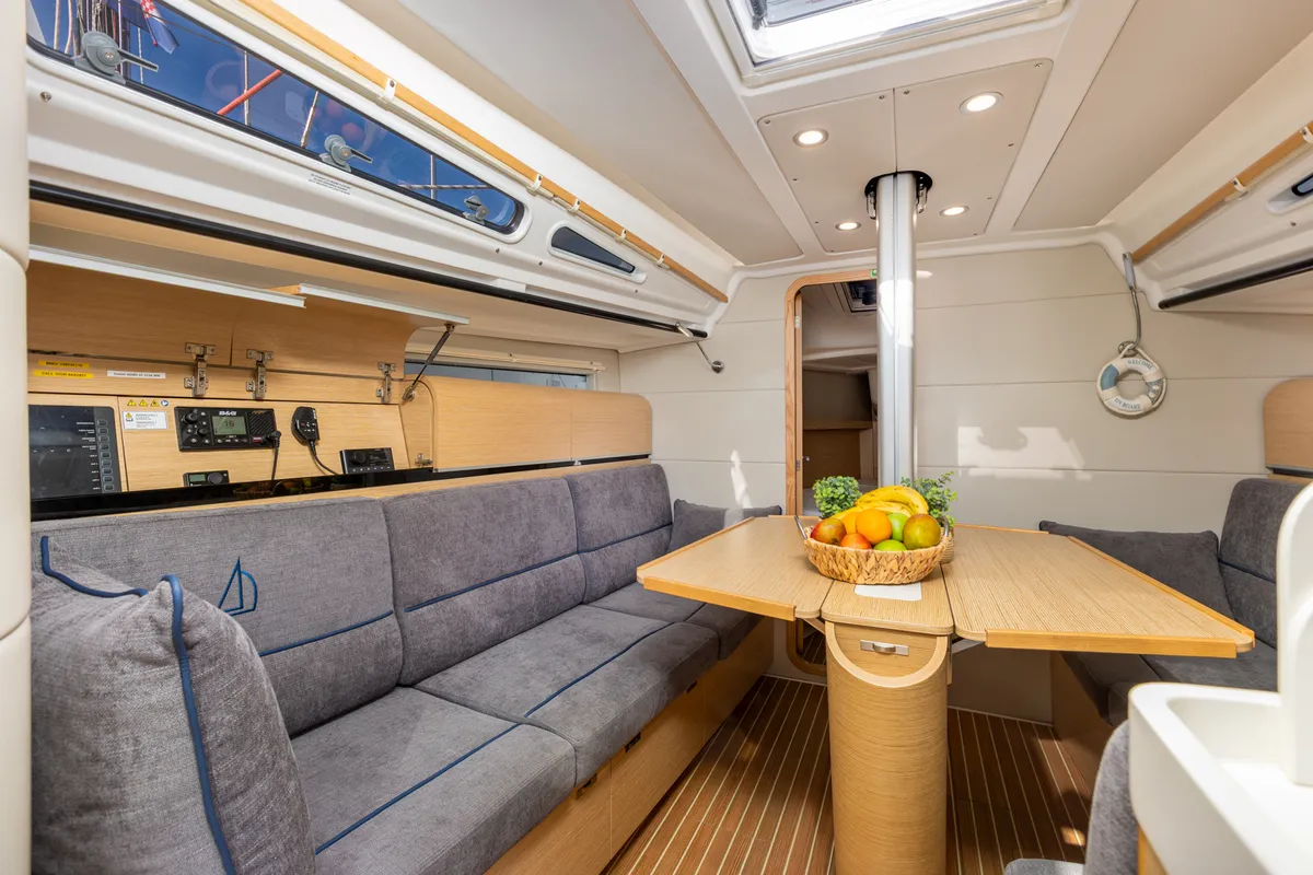 Salon of Bubba Gump, a Dehler 38 SQ sailboat at Punat, Croatia